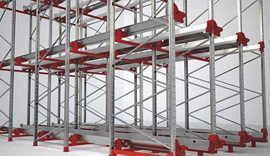 The racking structure for the Radioshuttle system can be custom configured to fit your needs