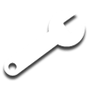 Wrench link icon representing the easy maintainability of Raymond electric pallet jacks and motorized pallet jacks