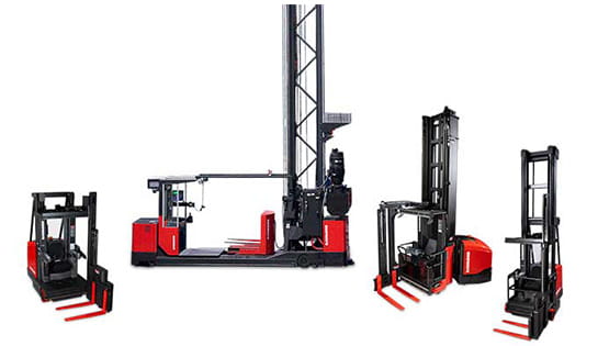 Browse our selection of turret trucks and swing reach forklifts