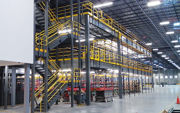warehouse mezzanine, 2-level mezzanine