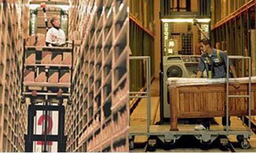 Storage rack and product handling