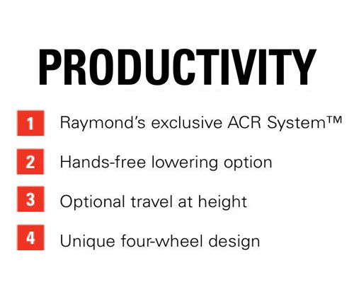 Features of the Raymond 8720 Orderpicker: Productivity