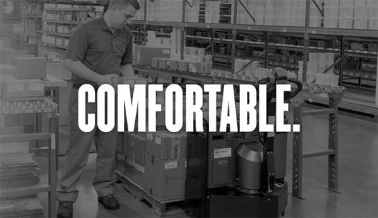 The LRW35 pallet jack from LiftRite is comfortable to use.