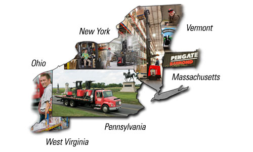 Pengate is your Raymond forklift dealer and full-service material handling solutions provider for PA, NY, MA, VT, OH & WV.