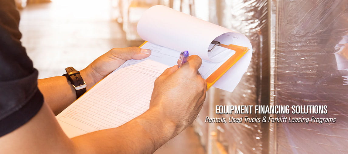 Pengate's warehouse equipment financing solutions and forklift financing solutions include forklift rentals, pallet jack rentals, used forklift trucks and forklift leasing programs.