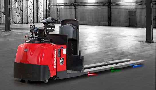 The Raymond Pick2Pallet Light Systems utilizes IP65 protection to protect the light kit and electronics for reliable performance in wet or cold applications.