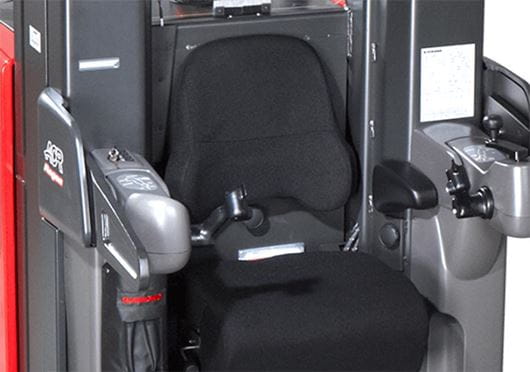 Raymond 9000 Series Swing Reach Truck Operator Compartment Close Up